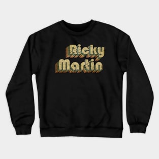 Ricky Martin // Vintage Rainbow Typography Style // 70s Crewneck Sweatshirt